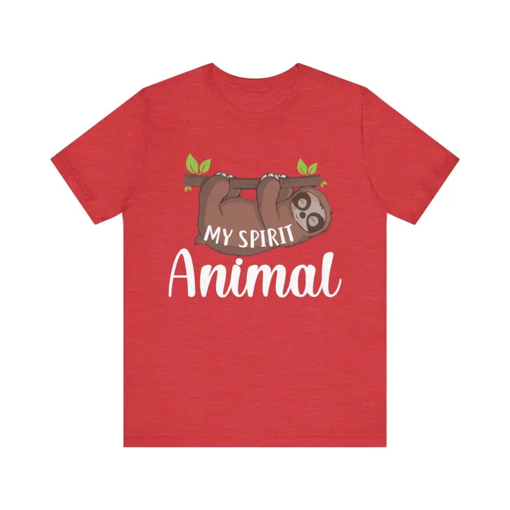 My Spirit Animal Unisex Jersey Short Sleeve Yoga Tee - Heather Red / S - T-Shirt