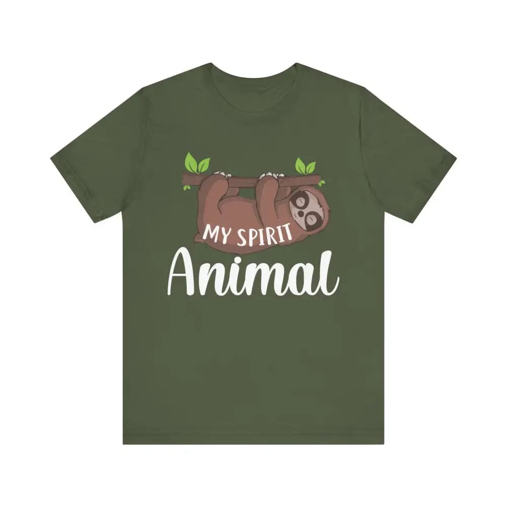 My Spirit Animal Unisex Jersey Short Sleeve Yoga Tee - Military Green / S - T-Shirt