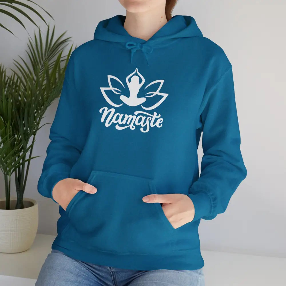 Namaste Heavy Blend™ Hooded Sweatshirt - Antique Sapphire / S - Hoodie