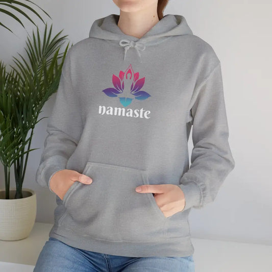 Namaste Lotus Hoodie — Yoga-Inspired Cozy Sweatshirt - S / Sport Grey - Hoodie