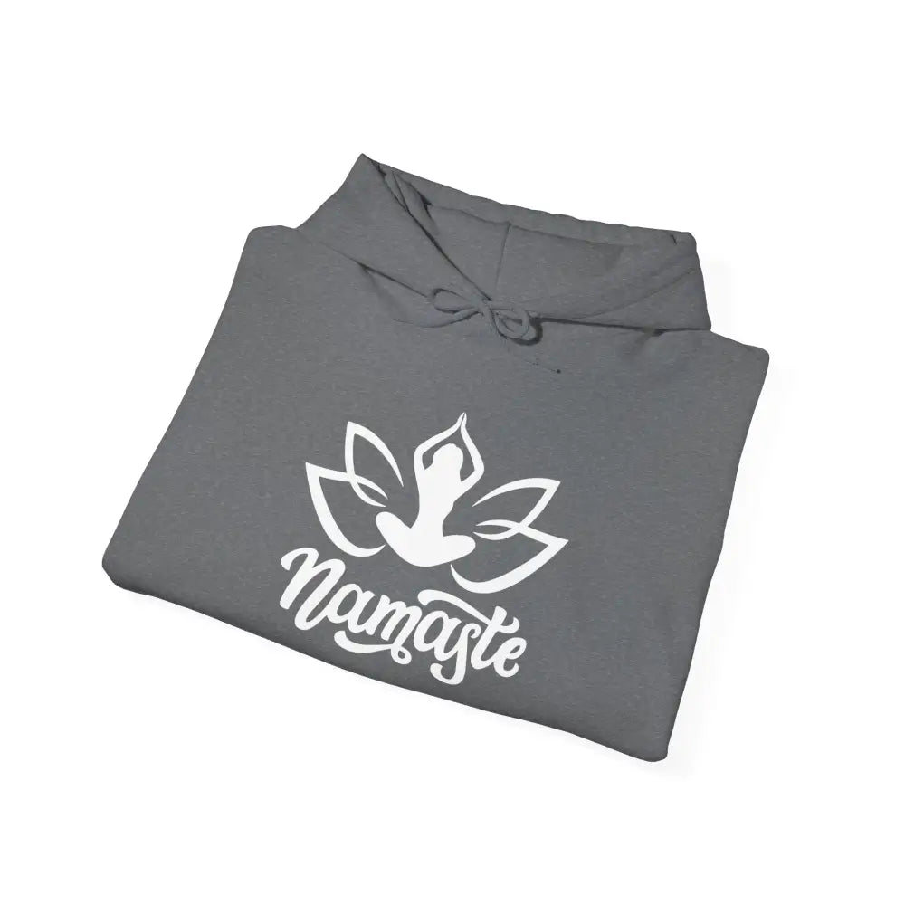Namaste Lotus Hoodie — Yoga Silhouette Sweatshirt - Hoodie