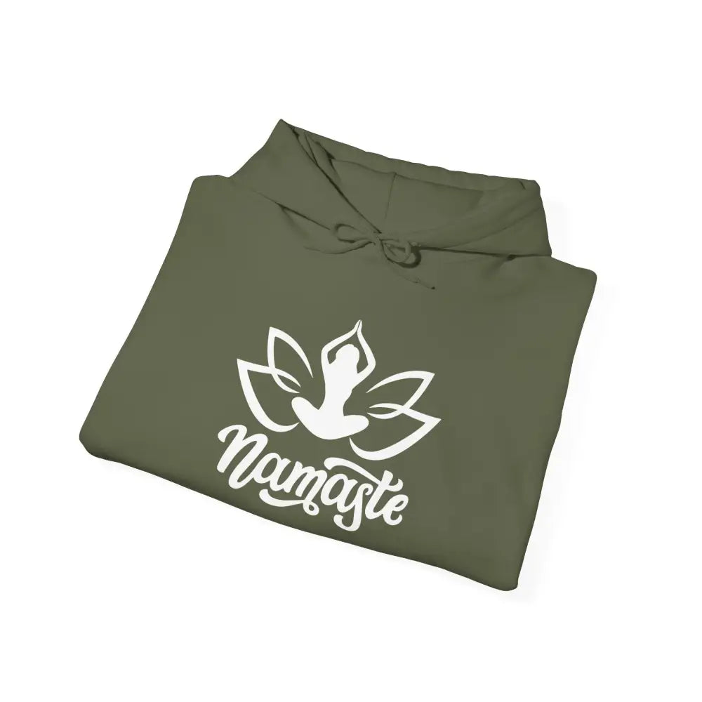 Namaste Lotus Hoodie — Yoga Silhouette Sweatshirt - Hoodie