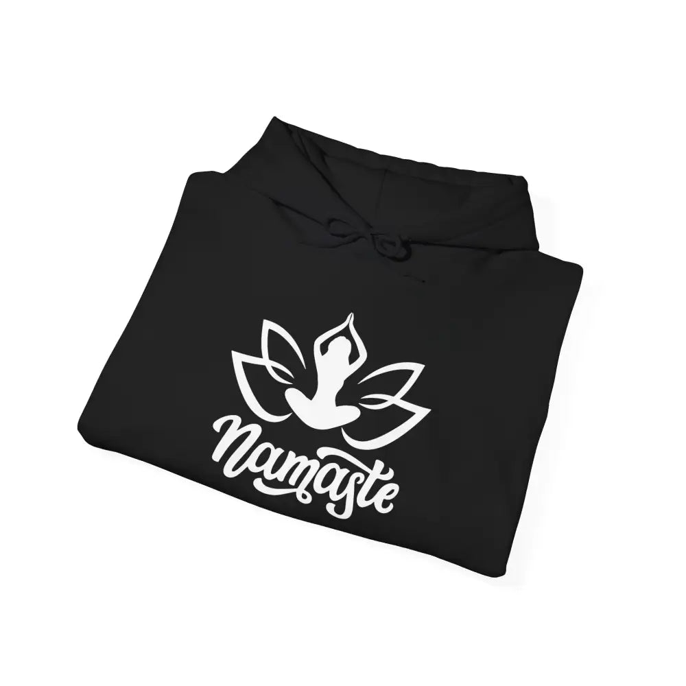 Namaste Lotus Hoodie — Yoga Silhouette Sweatshirt - Hoodie