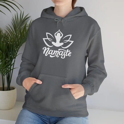 Namaste Lotus Hoodie — Yoga Silhouette Sweatshirt - Hoodie