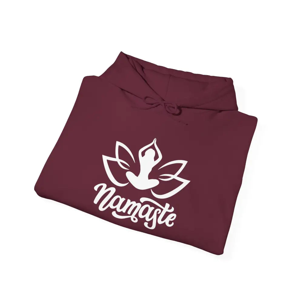 Namaste Lotus Hoodie — Yoga Silhouette Sweatshirt - Hoodie