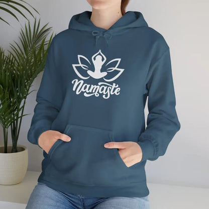 Namaste Lotus Hoodie — Yoga Silhouette Sweatshirt - Hoodie