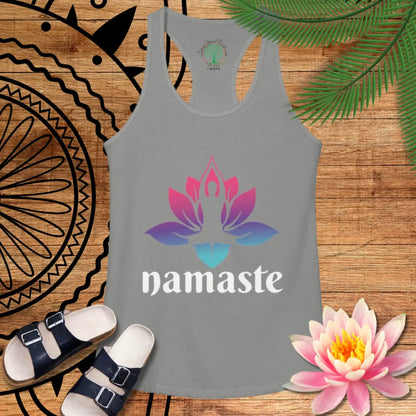 🧘‍♀️Namaste Lotus 🪷 Racerback Tank Women’s Yoga Tank Top - Tank Top