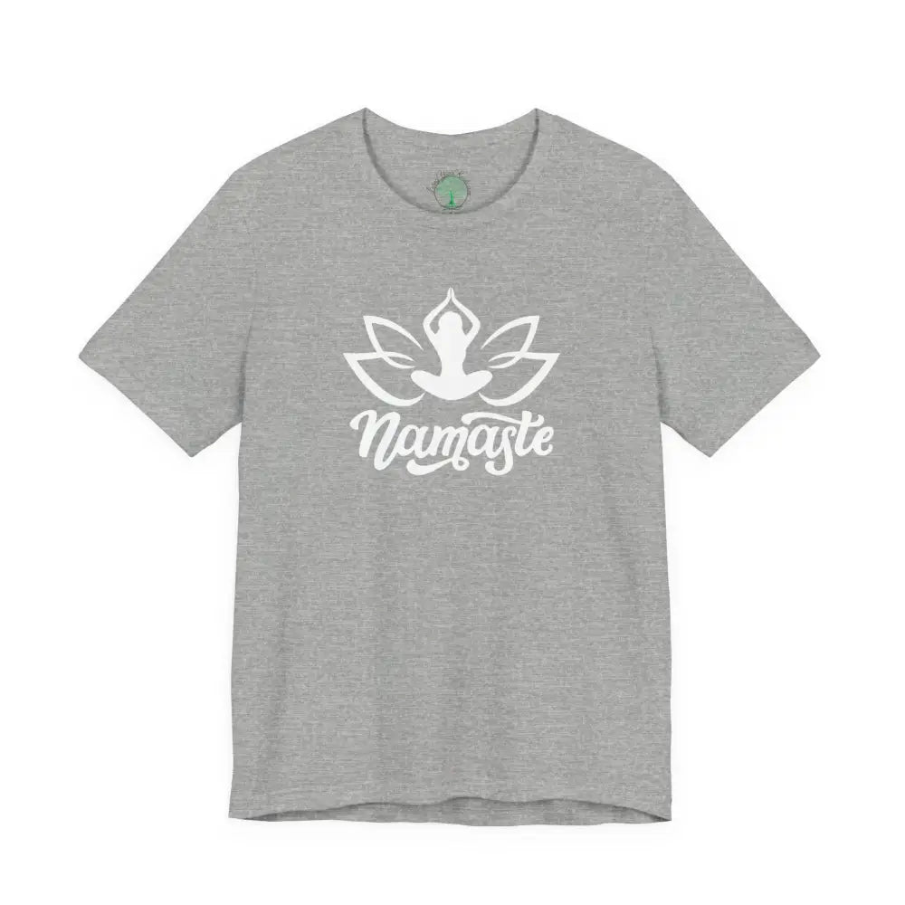 Namaste Lotus T-Shirt — Yoga-Inspired Lotus Tee - Athletic Heather / S - T-Shirt