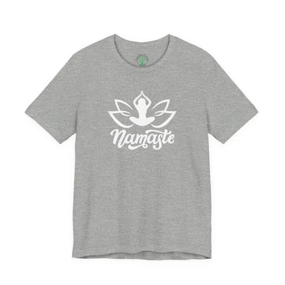 Namaste Lotus T-Shirt — Yoga-Inspired Lotus Tee - Athletic Heather / S - T-Shirt