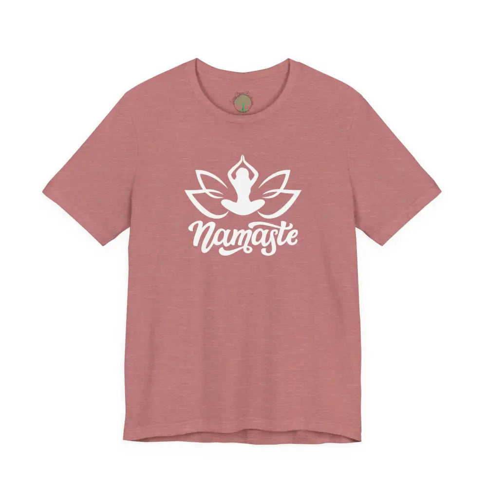 Namaste Lotus T-Shirt — Yoga-Inspired Lotus Tee - Heather Mauve / M - T-Shirt