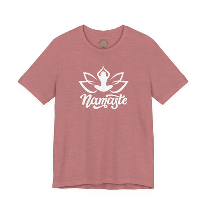 Namaste Lotus T-Shirt — Yoga-Inspired Lotus Tee - Heather Mauve / M - T-Shirt
