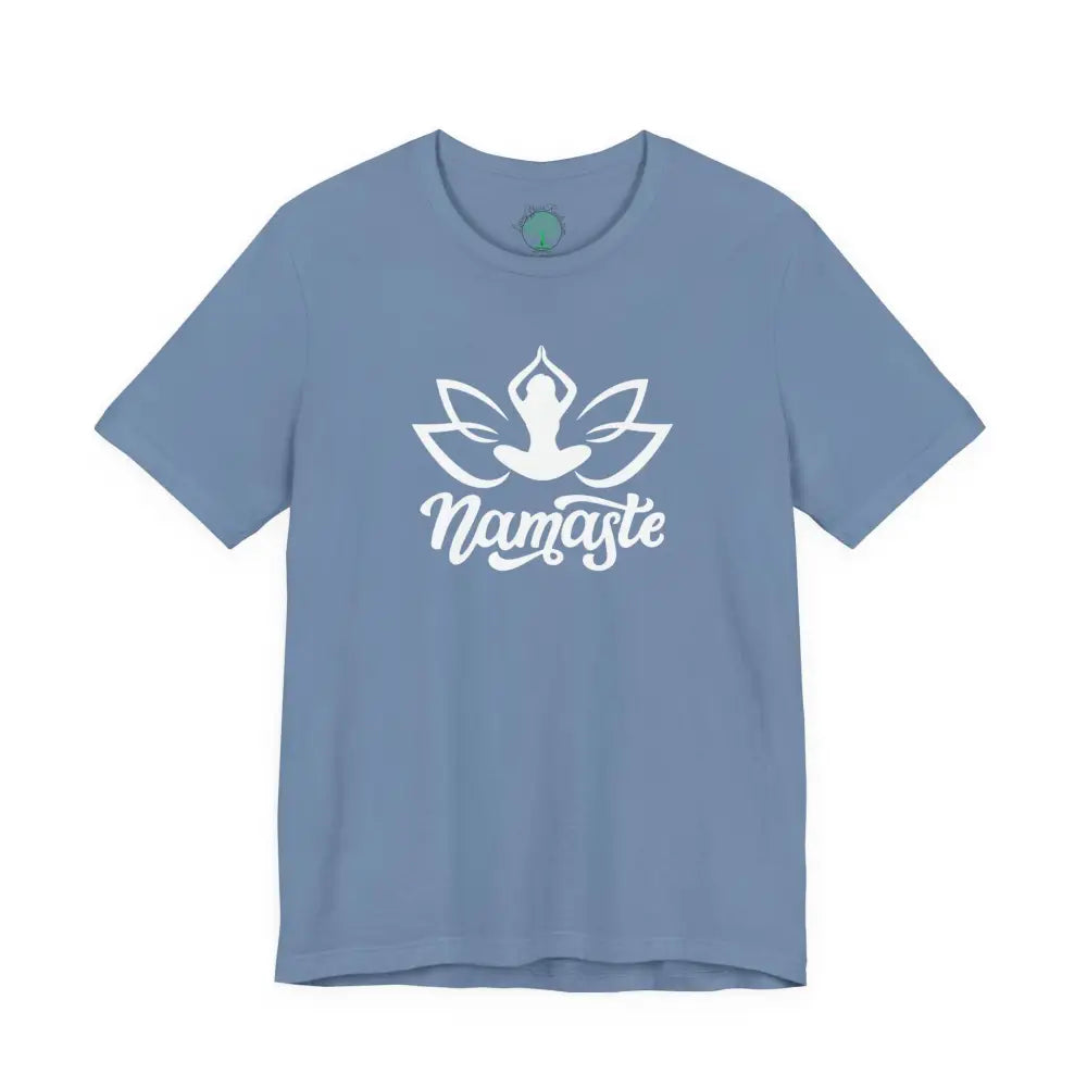 Namaste Lotus T-Shirt — Yoga-Inspired Lotus Tee - Steel Blue / S - T-Shirt