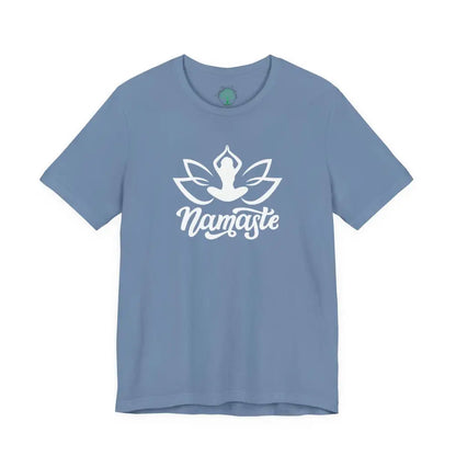 Namaste Lotus T-Shirt — Yoga-Inspired Lotus Tee - Steel Blue / S - T-Shirt