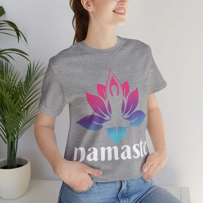 Namaste Lotus Tee — Yoga-Inspired Short Sleeve Shirt - T-Shirt