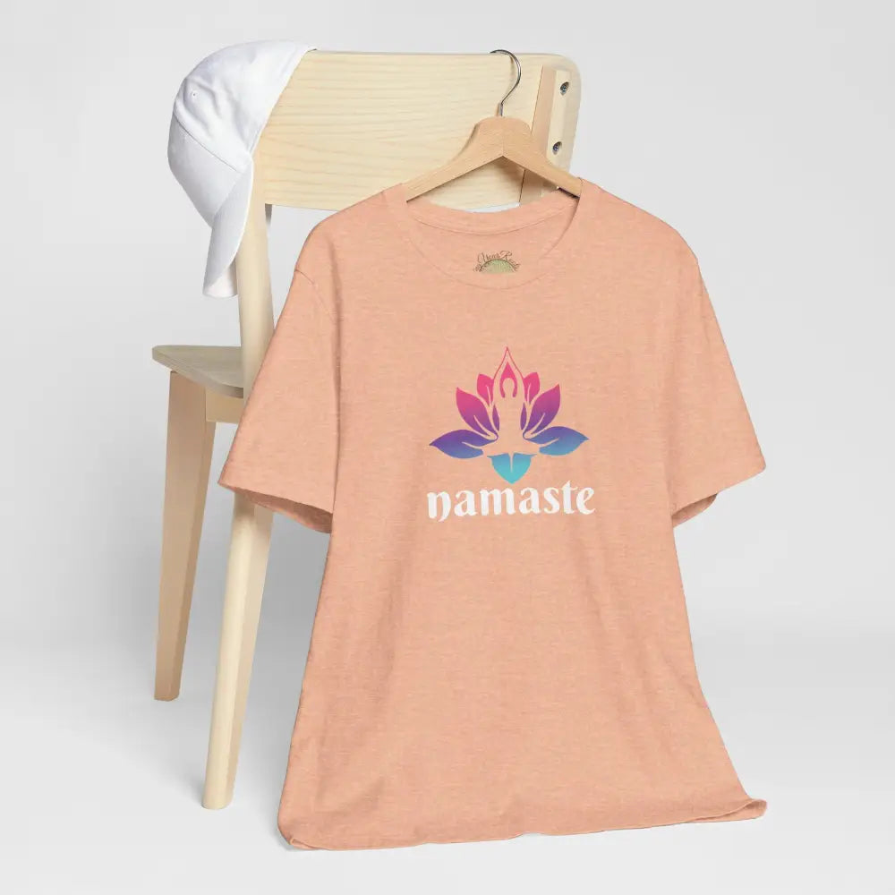 Namaste Lotus Tee, Yoga-Inspired Short Sleeve Shirt - T-Shirt