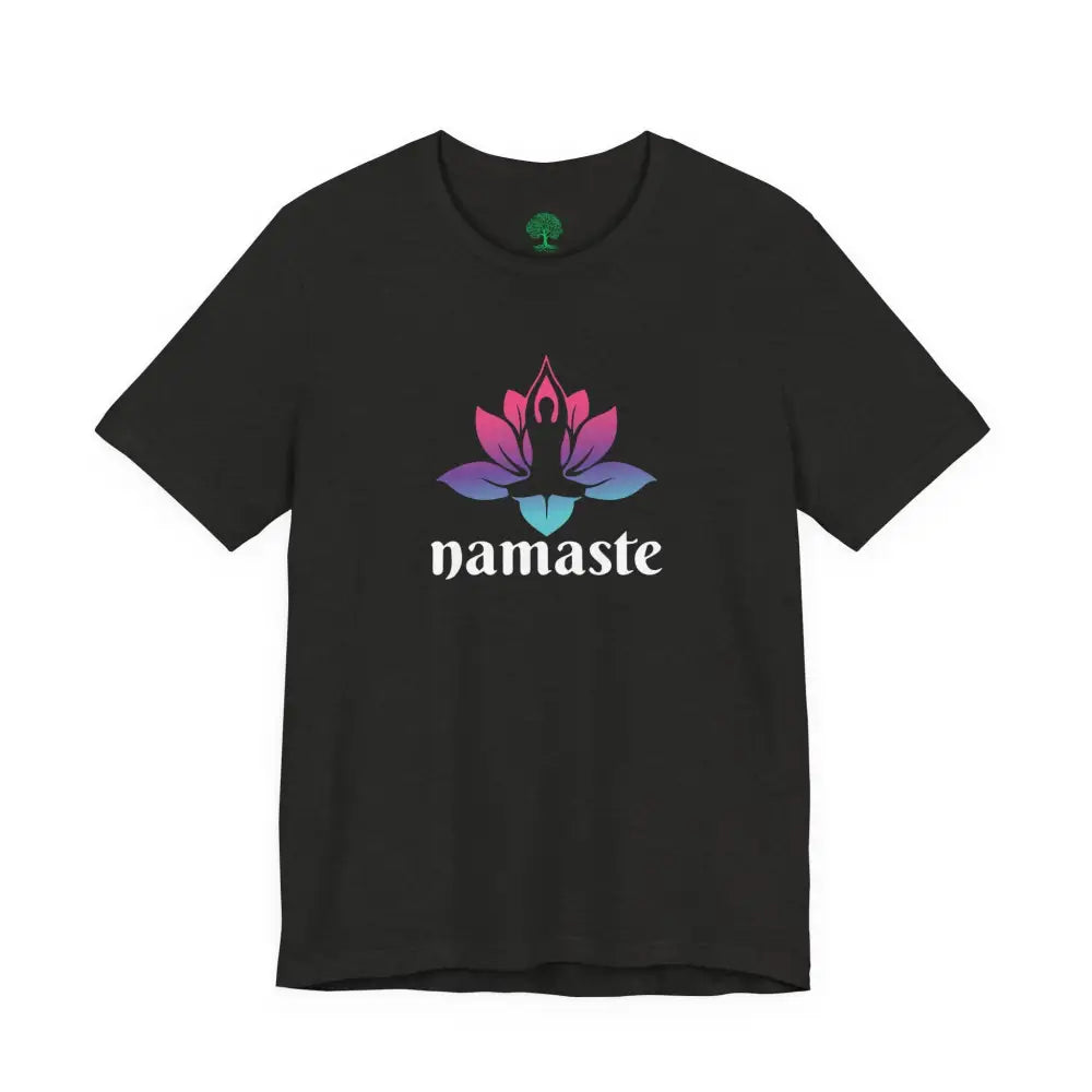 Namaste Lotus Tee, Yoga-Inspired Short Sleeve Shirt - T-Shirt