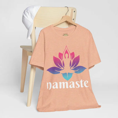 Namaste Lotus Tee — Yoga-Inspired Short Sleeve Shirt - T-Shirt