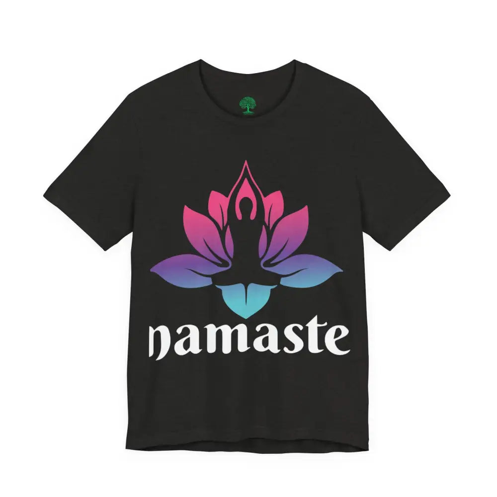 Namaste Lotus Tee — Yoga-Inspired Short Sleeve Shirt - T-Shirt