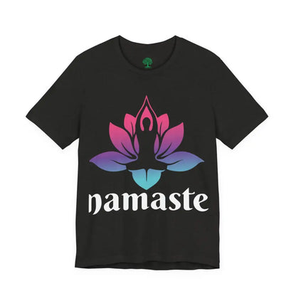 Namaste Lotus Tee — Yoga-Inspired Short Sleeve Shirt - T-Shirt