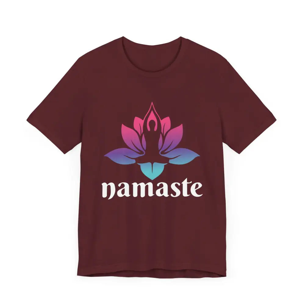 Namaste Lotus Unisex Jersey Short Sleeve Tee - T-Shirt