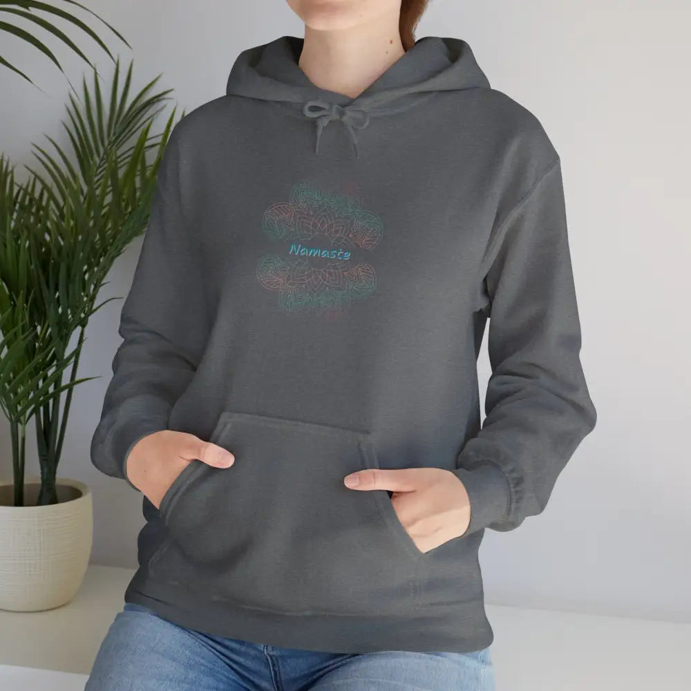 Namaste Mandala Heavy Blend™ Hooded Sweatshirt - Graphite Heather / S - Hoodie