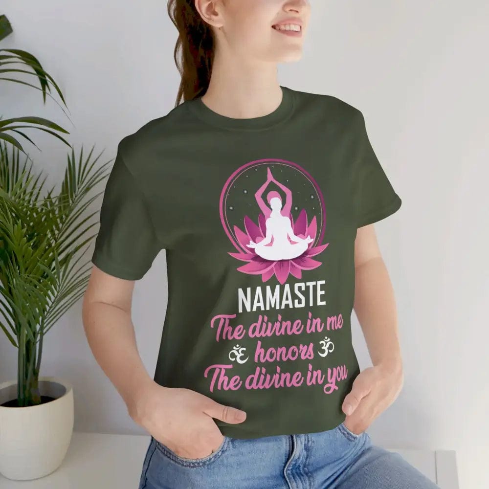 Namaste Unisex Jersey Short Sleeve Yoga Meditation Tee - T-Shirt