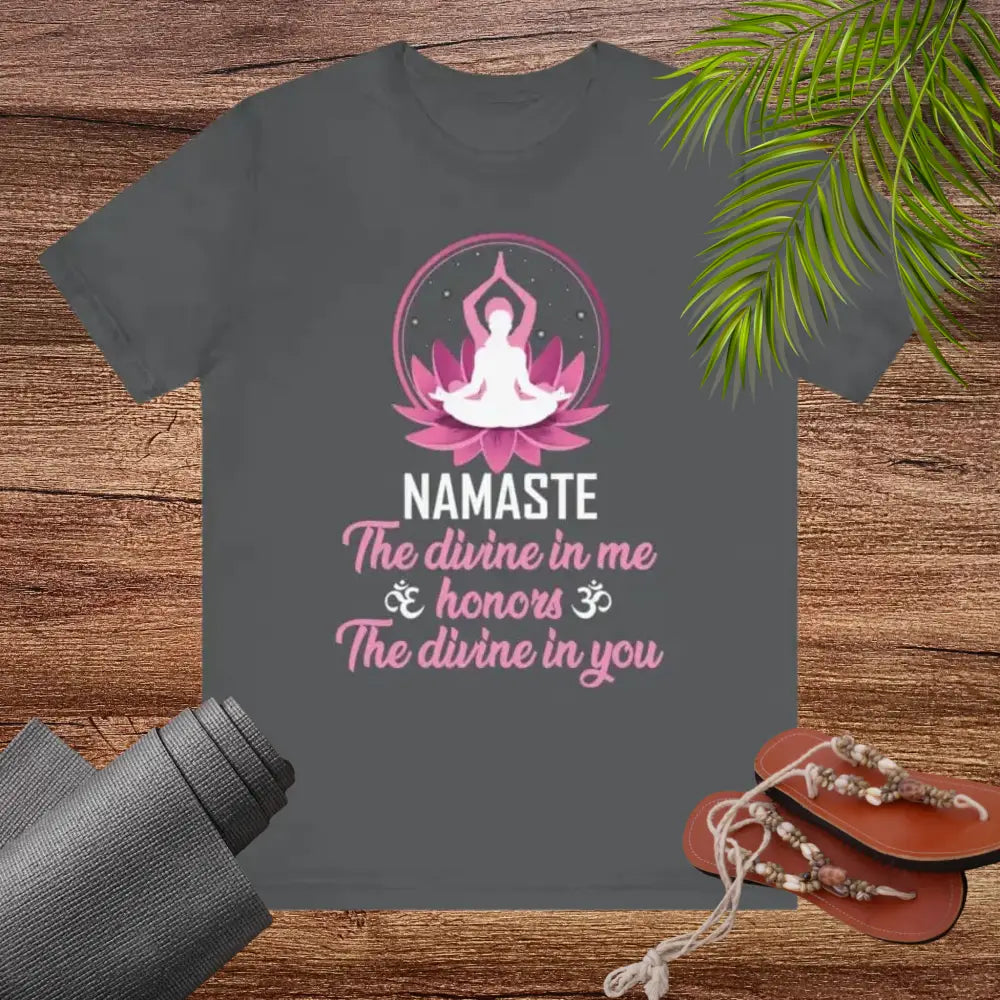 Namaste Unisex Jersey Short Sleeve Yoga Meditation Tee - T-Shirt