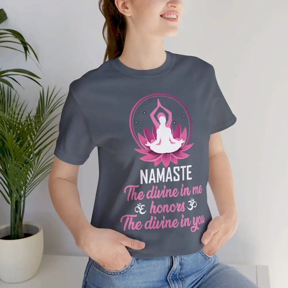 Namaste Unisex Jersey Short Sleeve Yoga Meditation Tee - T-Shirt