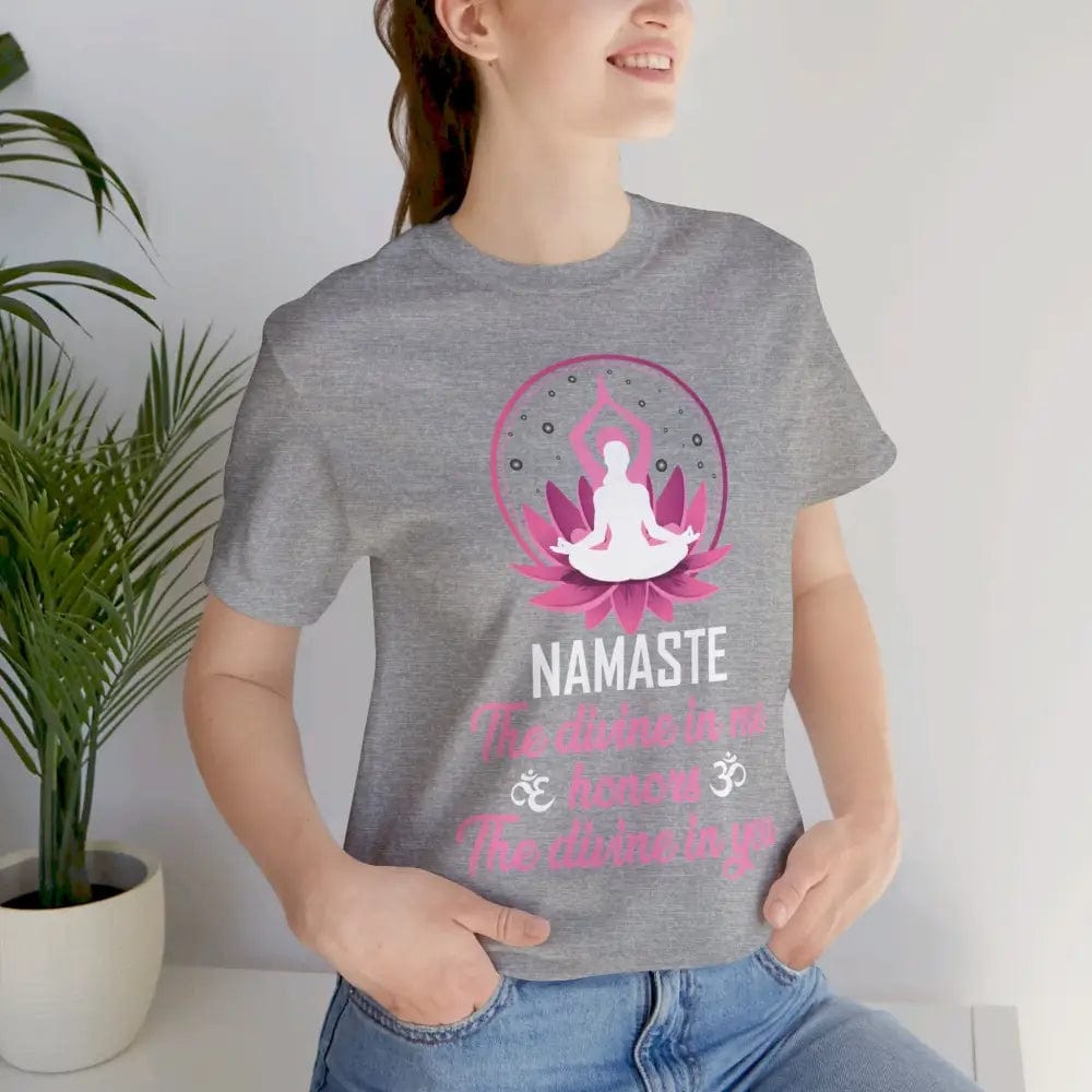 Namaste Unisex Jersey Short Sleeve Yoga Meditation Tee - T-Shirt