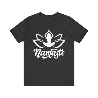 Namaste Unisex Jersey Short Sleeve Yoga Tee - Dark Grey Heather / S - T-Shirt