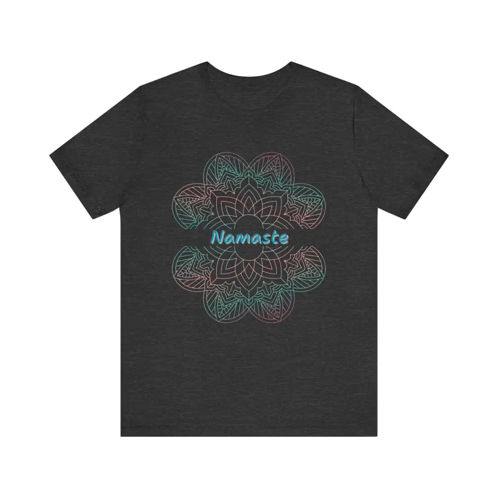 Namaste Unisex Jersey Short Sleeve Yoga Tee - Dark Grey Heather / S - T-Shirt