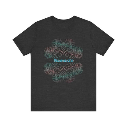 Namaste Unisex Jersey Short Sleeve Yoga Tee - Dark Grey Heather / S - T-Shirt