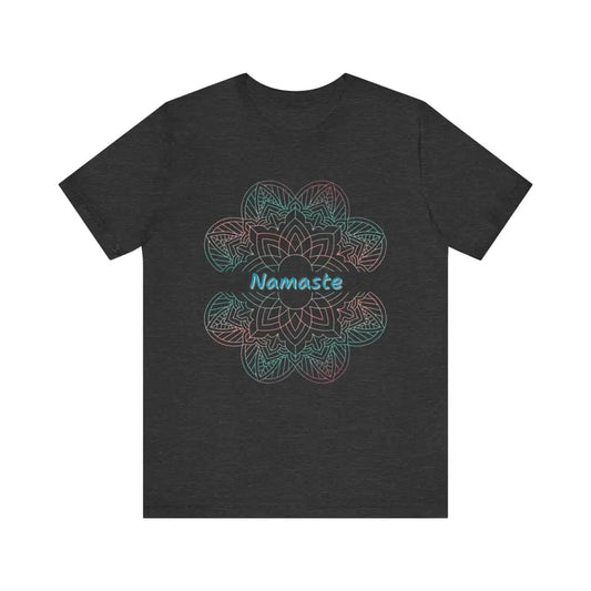 Namaste Unisex Jersey Short Sleeve Yoga Tee - Dark Grey Heather / S - T-Shirt