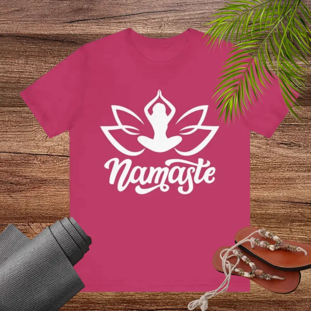 Namaste Unisex Jersey Short Sleeve Yoga Tee - T-Shirt