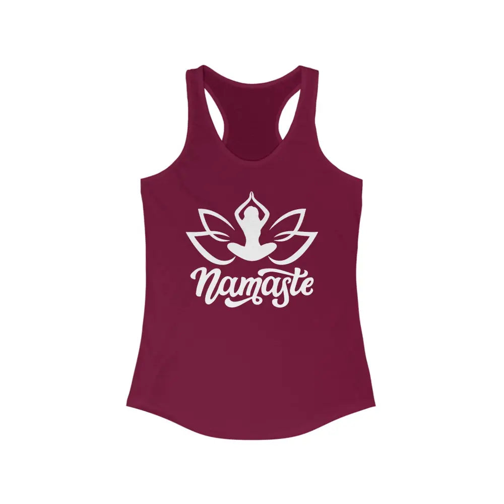 Namaste...Women’s Ideal Racerback Tank - Solid Cardinal Red / XS - Tank Top