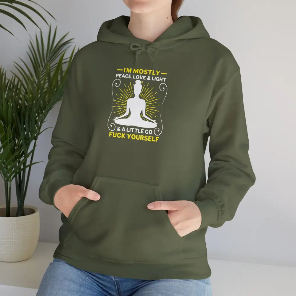 ’Peace Love Light and a Little Go F* Yourself’ Graphic Hoodie - Hoodie
