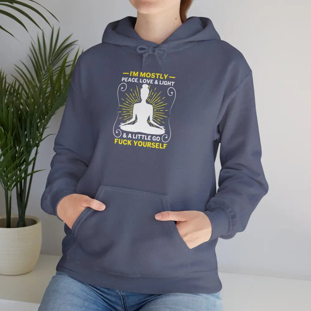 ’Peace Love Light and a Little Go F* Yourself’ Graphic Hoodie - Hoodie