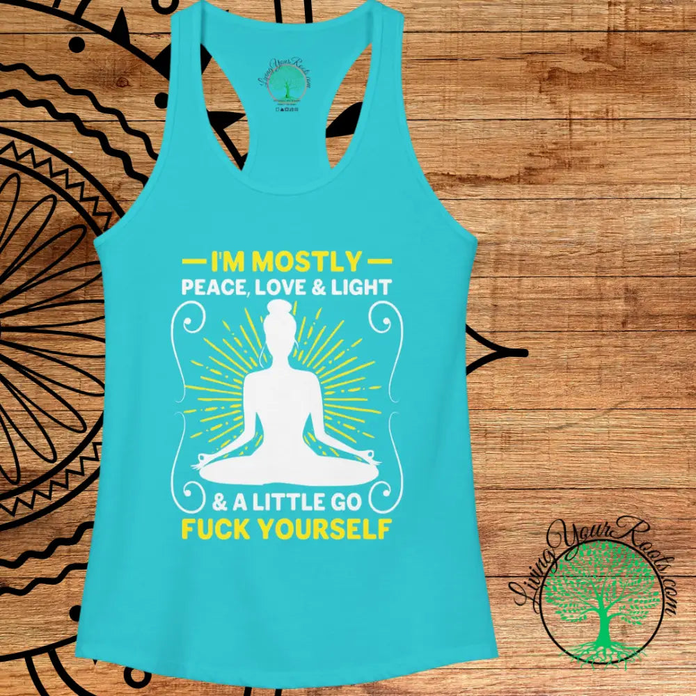 Peace Love & Light Women’s Racerback Tank - Tank Top