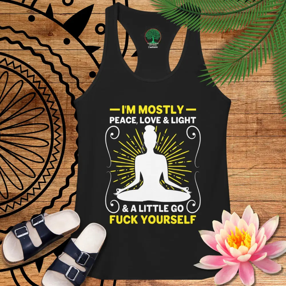Peace Love & Light Women’s Racerback Tank - Tank Top