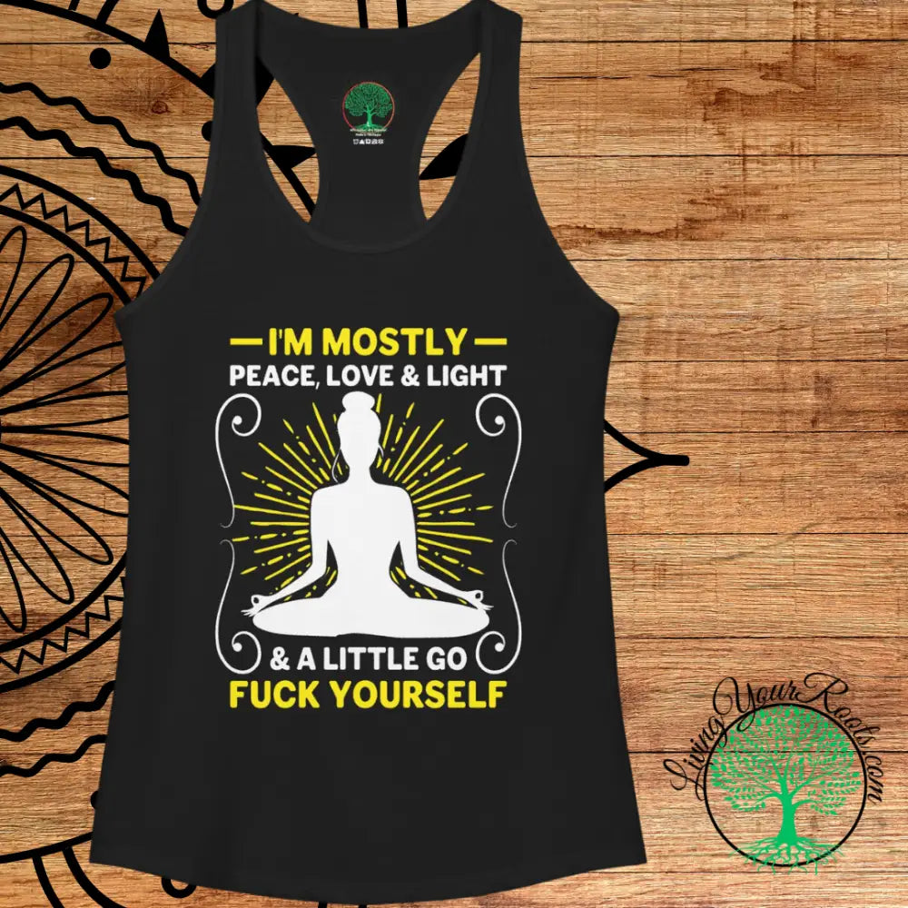 Peace Love & Light Women’s Racerback Tank - Tank Top