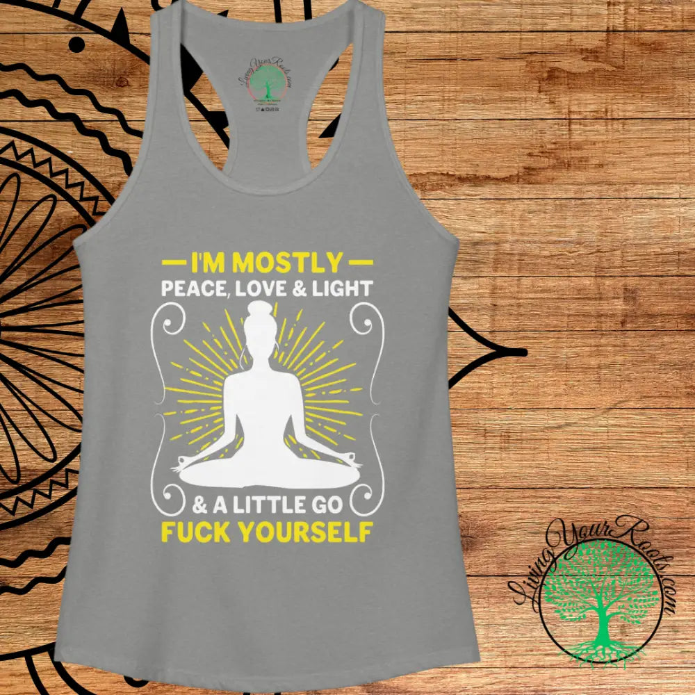 Peace Love & Light Women’s Racerback Tank - Tank Top