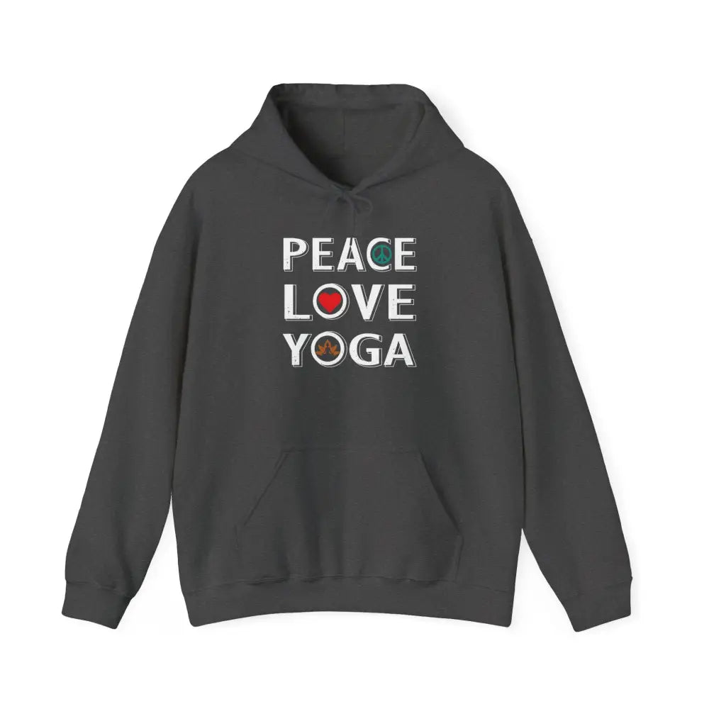 Peace Love Yoga Hoodie; Calm Vibes Yoga Sweatshirt - Hoodie