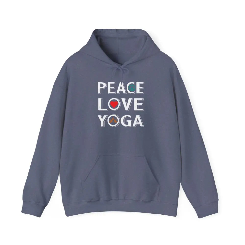 Peace Love Yoga Hoodie; Calm Vibes Yoga Sweatshirt - Hoodie