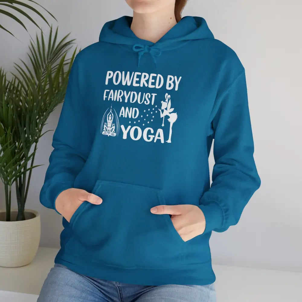 Pixie Dust and Yoga Heavy Blend™ Hooded Sweatshirt - Antique Sapphire / S - Hoodie