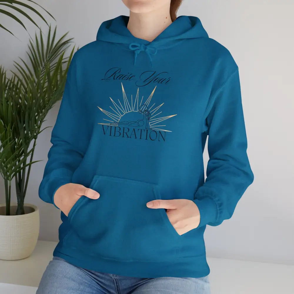 Raise your vibration Unisex Heavy Blend™ Hooded Sweatshirt - Antique Sapphire / S - Hoodie