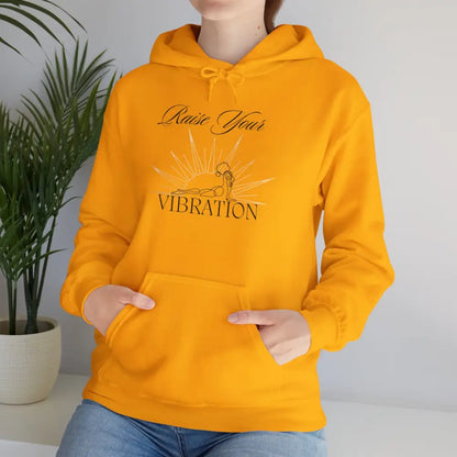 Raise your vibration Unisex Heavy Blend™ Hooded Sweatshirt - Gold / S - Hoodie