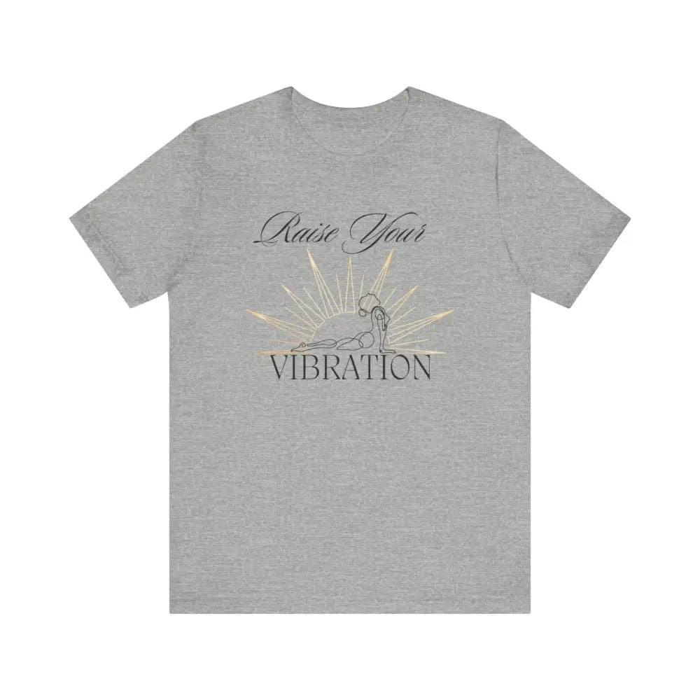 Raise your vibration Unisex Jersey Short Sleeve Yoga Tee - Athletic Heather / S - T-Shirt