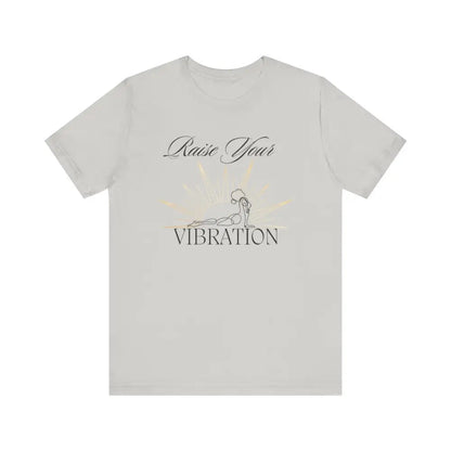 Raise your vibration Unisex Jersey Short Sleeve Yoga Tee - Silver / S - T-Shirt