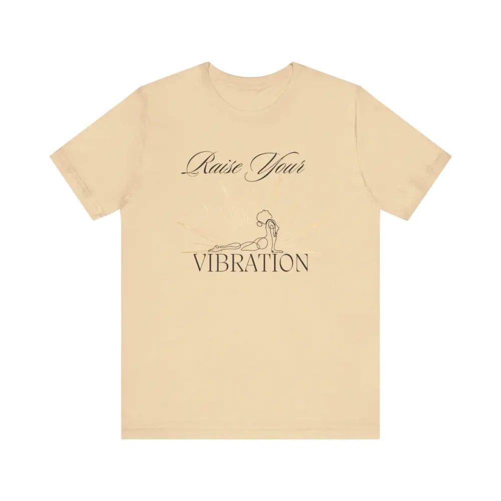 Raise your vibration Unisex Jersey Short Sleeve Yoga Tee - Soft Cream / S - T-Shirt