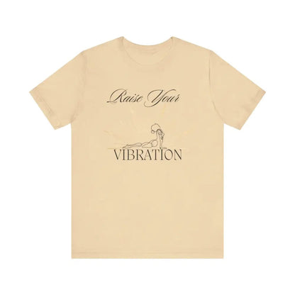 Raise your vibration Unisex Jersey Short Sleeve Yoga Tee - Soft Cream / S - T-Shirt